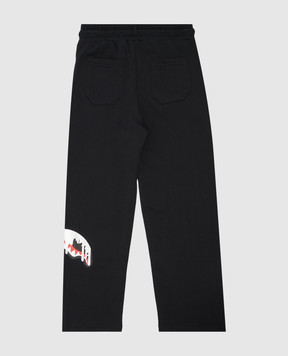 Sprayground Детские черные спортивные штаны с принтом SPY1574GBLK