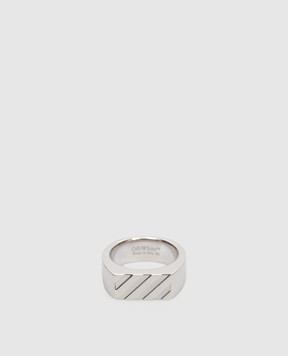 Off-White Срібляста каблучка OMOC07NC99MET001
