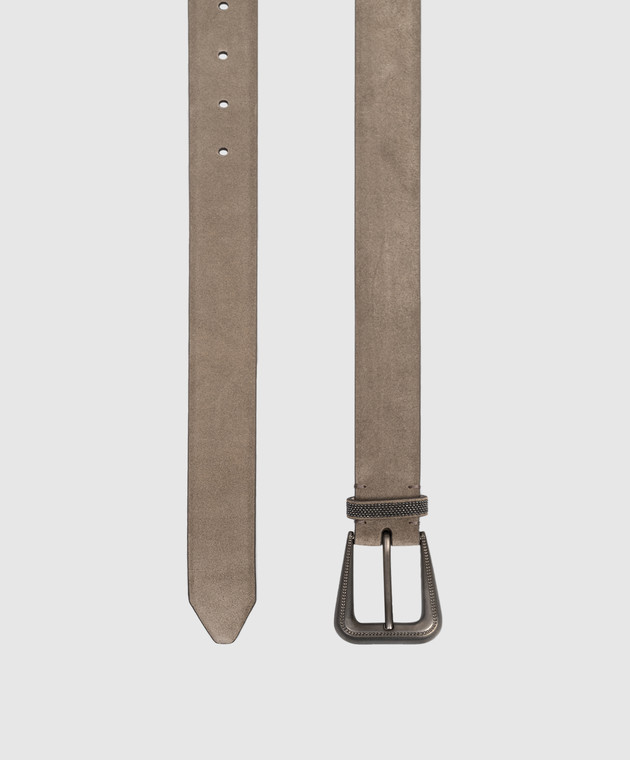 Brunello Cucinelli Коричневый замшевый ремень с цепочкой мониль M0DELC34C изображение 3