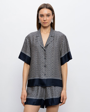 Peserico Синя блуза в принт S0604108190