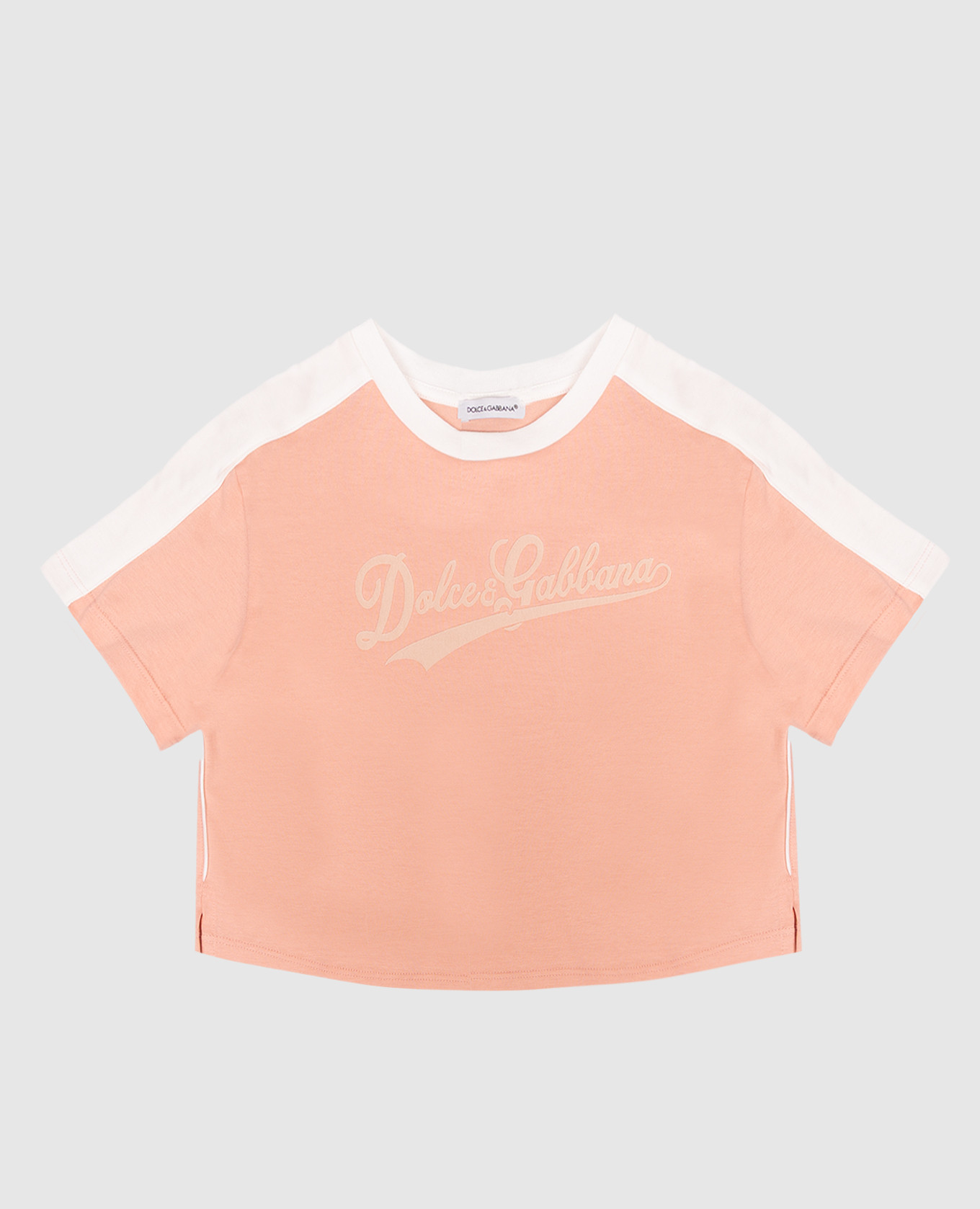 Детская розовая футболка с логотипом