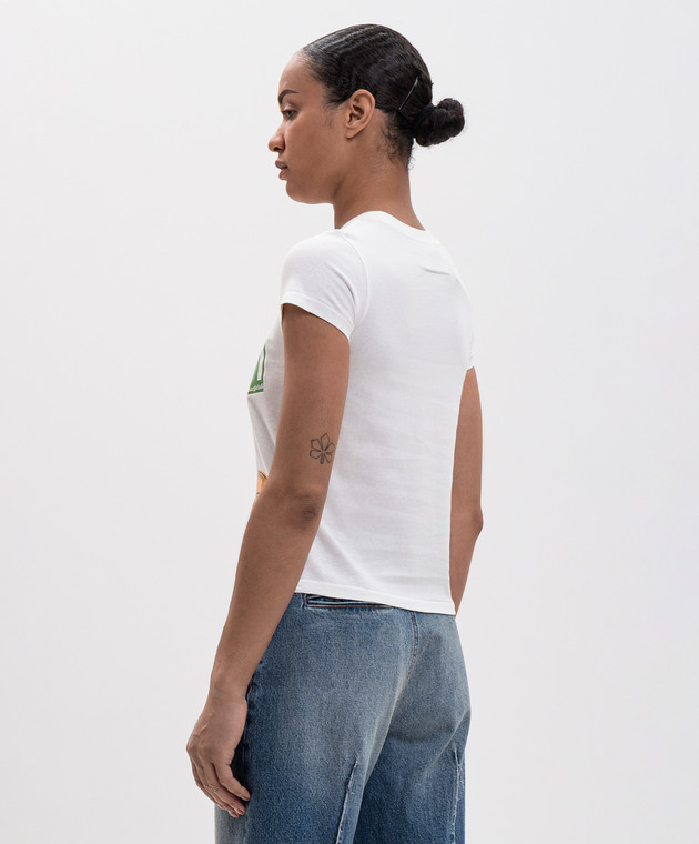 Maison Margiela MM6 Белая футболка с принтом S52GC0373M20050 изображение 4