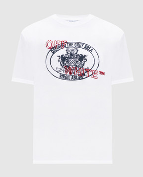 Off-White Біла футболка з принтом 44MAA027F5J00E