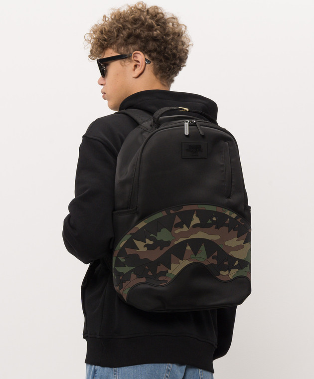 Sprayground Детский черный рюкзак SHARK CENTRAL: GHOST MODE 910B9331NSZ изображение 2
