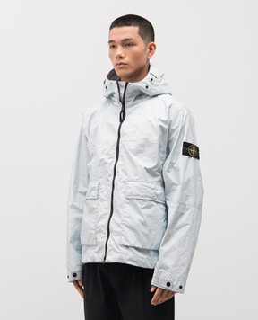 Stone Island Блакитна вітровка з логотипом L1S154100004S0A21