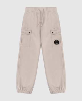 C.P. Company Дитячі сірі джогери-карго з патчем логотипа CMP00ZLCA691014