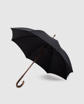 Pasotti Синий зонтик-трость из клена в узор OMITUO142526823