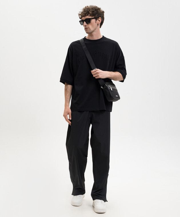 Palm Angels Чорна футболка з логотипом PMAA10QS26JER001 зображення 2