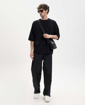 Palm Angels Черная футболка с логотипом PMAA10QS26JER001