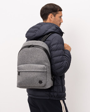 Moncler Серый рюкзак Carlo с шерстью L209A5A00001N0574