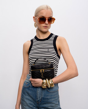 Saint Laurent Чорна шкіряна сумка GABY 7667311EL07