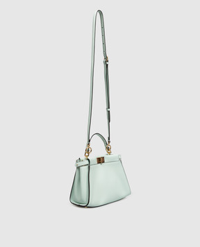 Fendi Зелена шкіряна сумка Peekaboo 8BN244AWQ8