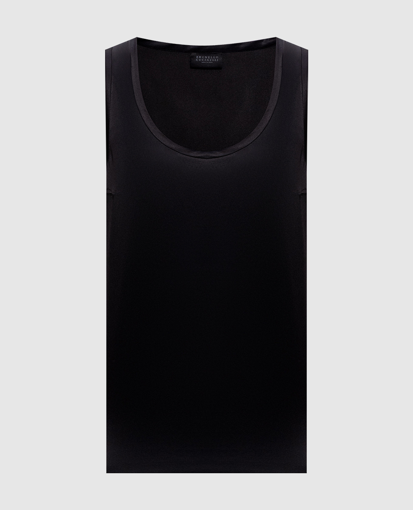 Черный топ из шелка