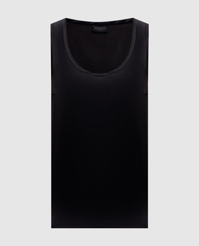 Brunello Cucinelli Черный топ из шелка MPC59E0600