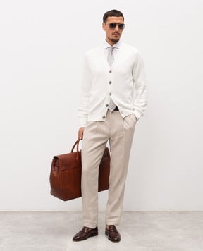 Brunello Cucinelli Белый кардиган M29400116