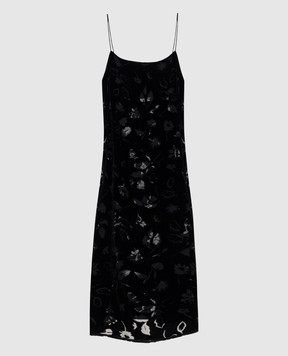 Asceno Черное бархатное платье Forio D104F65C01