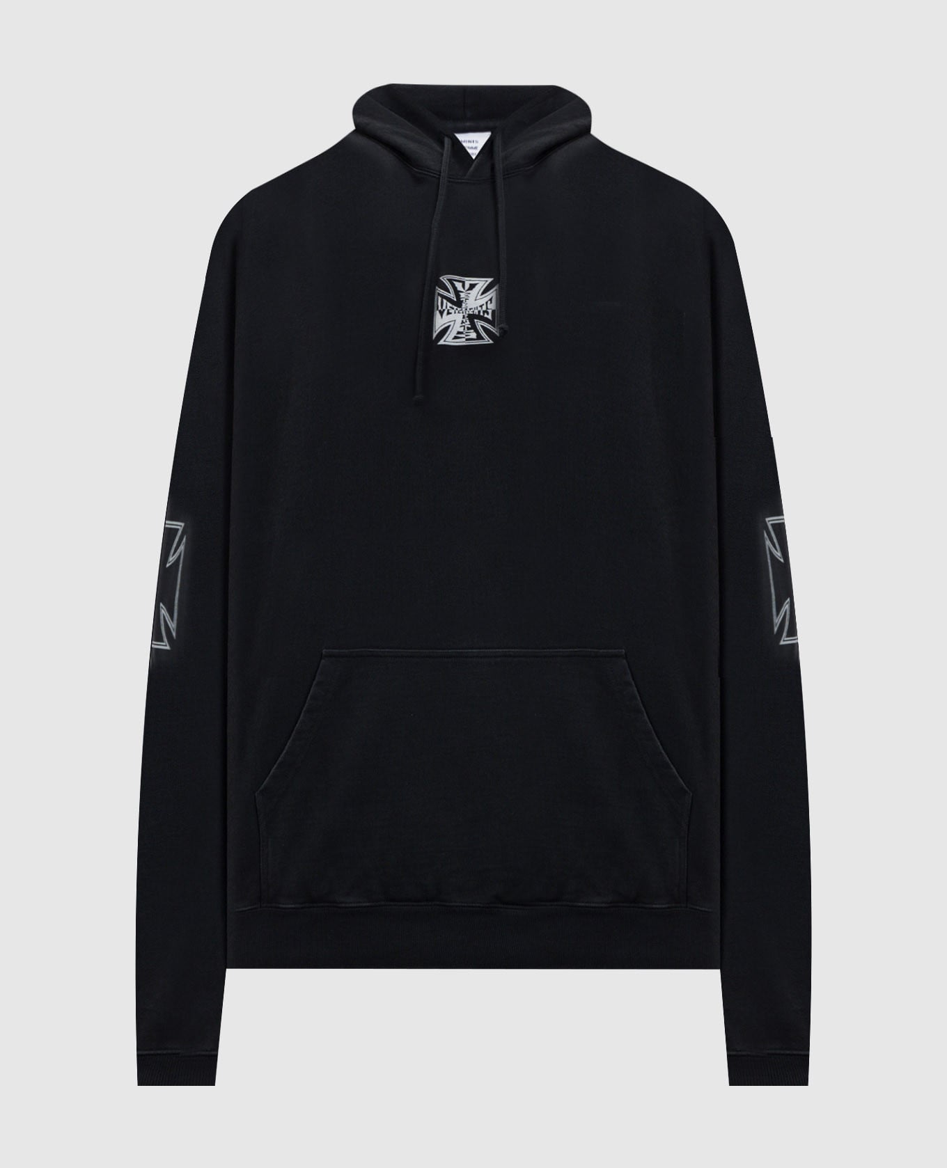 

Черные худи с принтом, Черный, Худи