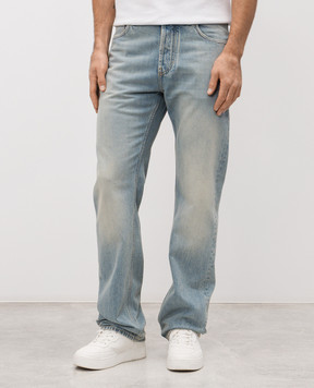 Alexander McQueen Блакитні джинси з патчем логотипа 845485QYABU