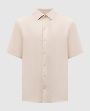 Agnona Бежева сорочка з льону TD09U5YU3049