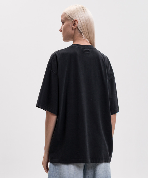 Vetements Черная футболка с принтом логотипа MH27TR142Bw изображение 4