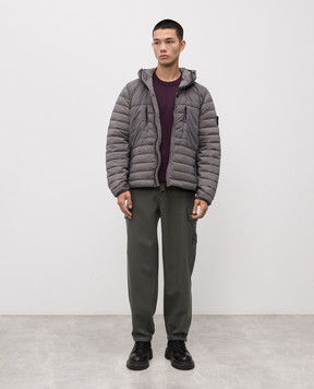 Stone Island Фіолетовий джемпер з вовни з логотипом K2S155100071S00C4