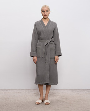 L'Appartement Сірий вафельний халат MIAWAFFLEBATHROBE