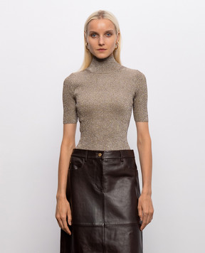 Missoni Бежевий топ в рубчик з люрексом DC26WN03BK01H3