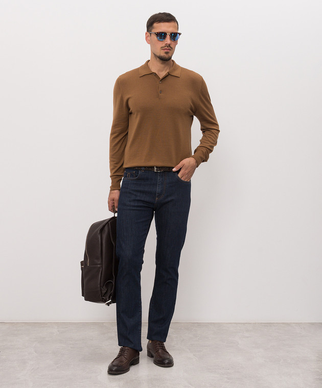 Canali Сині джинси з патчем логотипа PD0001891719 зображення 2