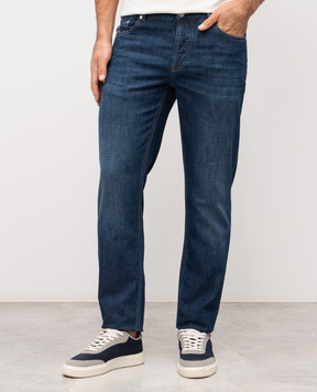 Brunello Cucinelli Синие джинсы с логотип патч ME645D3210