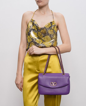Valentino Фіолетова шкіряна сумка Djuna 8W0B0T57AIR
