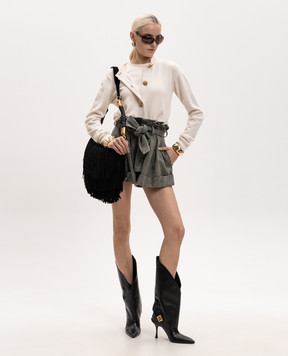 Balmain Кардиган кольору айворі з вовни HF1KL917KI87