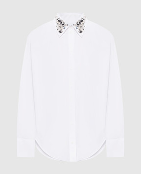 Alexander McQueen Біла сорочка з кристалами 848862QAABT