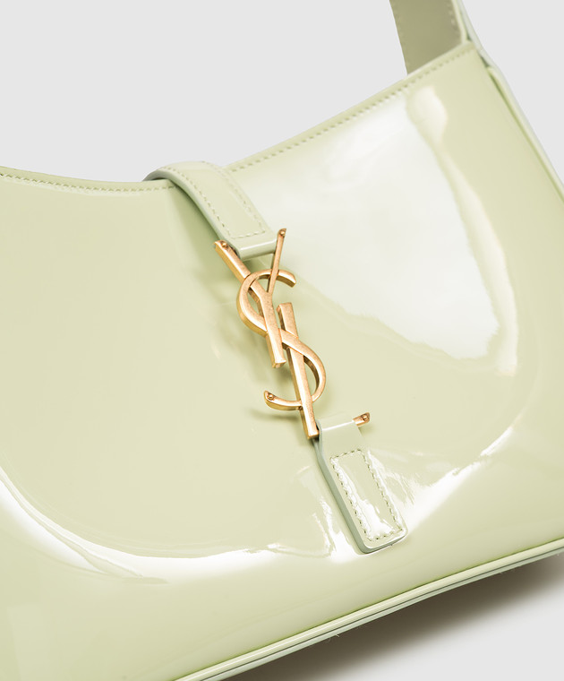 Saint Laurent Зеленая кожаная лакированная сумка 5À7 657228B870W изображение 5