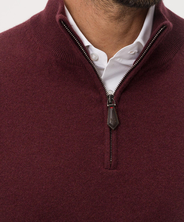 ISAIA Бордовий джемпер з кашеміру MG8493YP003 зображення 5