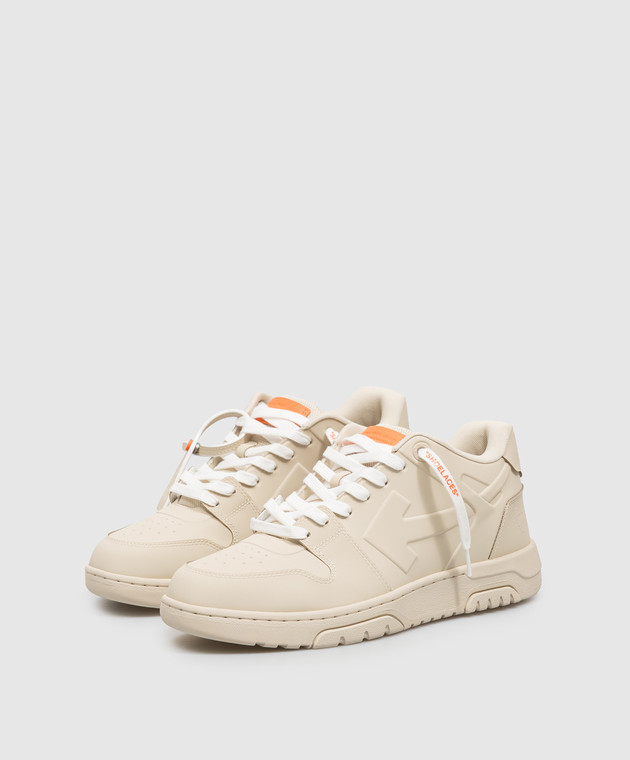 Off-White Бежевые кроссовки Out of Office Molded OF05732272 изображение 2
