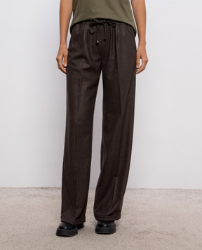 Kiton Коричневі штани з вовни та кашеміру D56106K0105I