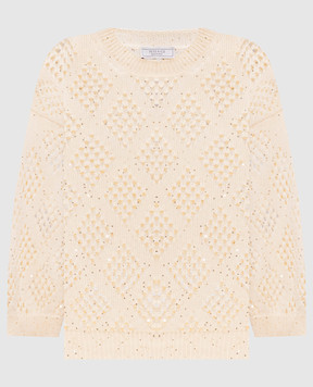 Peserico Бежевий джемпер з паєтками S99130F0509110