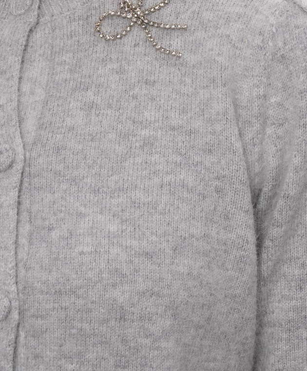 Twinset Серый кардиган с аппликациями 262TP3061 изображение 5