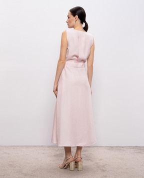 Woolrich Розовое платье миди с льном CFWWDR2020FRUT3043