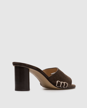 JW Anderson Коричневые замшевые мюли PU0036LA0364