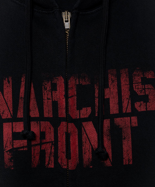 Vetements Чорна спортивна куртка Anarchist Front MH27ZU210B зображення 5