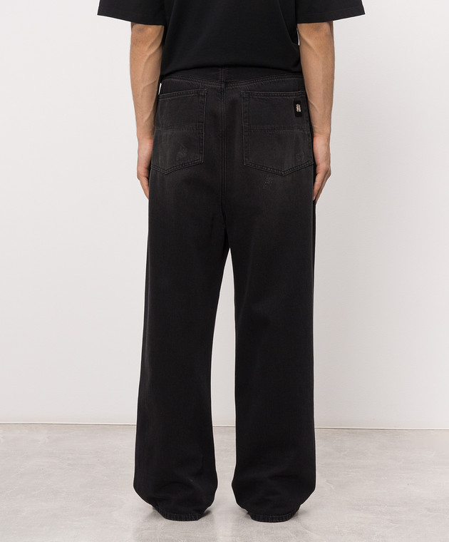 AMIRI Черные джинсы с логотип патч AMBMJE1145 изображение 4