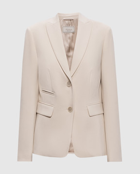 Peserico Бежевый жакет с патчем A0171901916