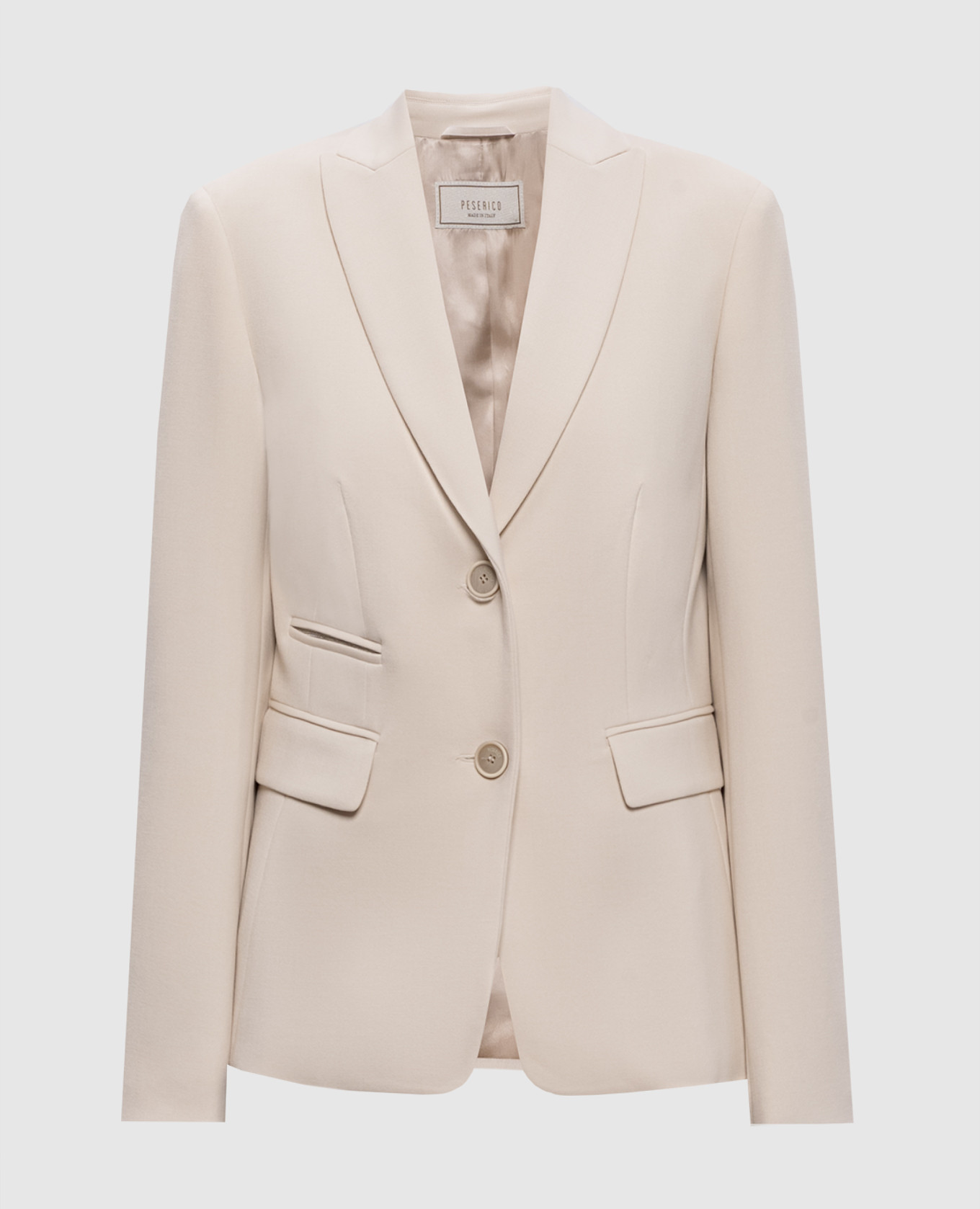 Бежевый жакет с патчем