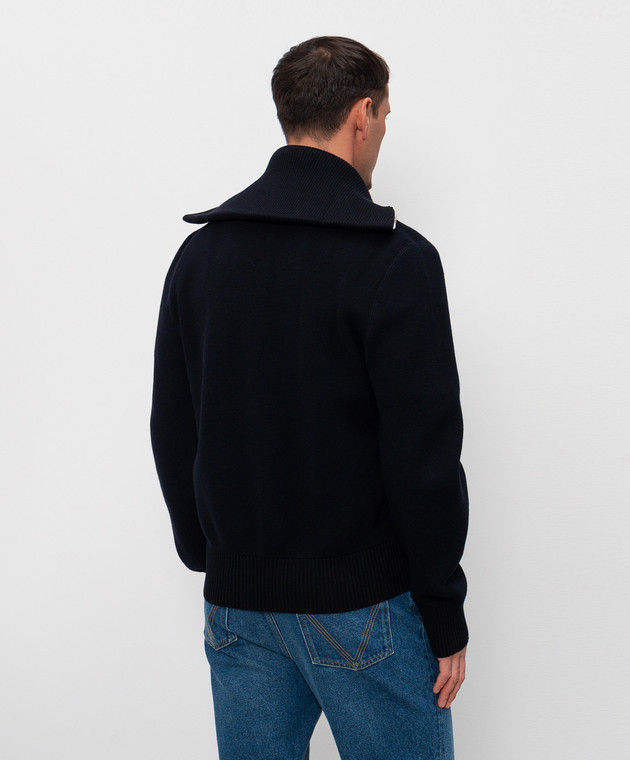 Bottega Veneta Синий кардиган с шерстью 862729V68M0 изображение 4