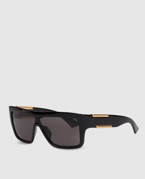 Bottega Veneta Черные очки Injected Aviator 872385VBL80