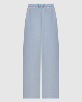 Alexander Wang Голубые спортивные штаны с кристаллами 1CC3264020