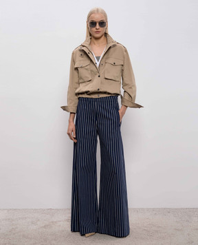 Brunello Cucinelli Бежевая куртка с льном ML5977782