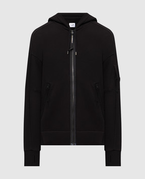 C.P. Company Чорна спортивна куртка з патчем логотипа MSS716A005086W