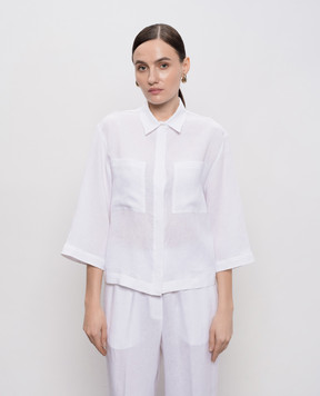 Peserico Біла сорочка з льону S0600202647